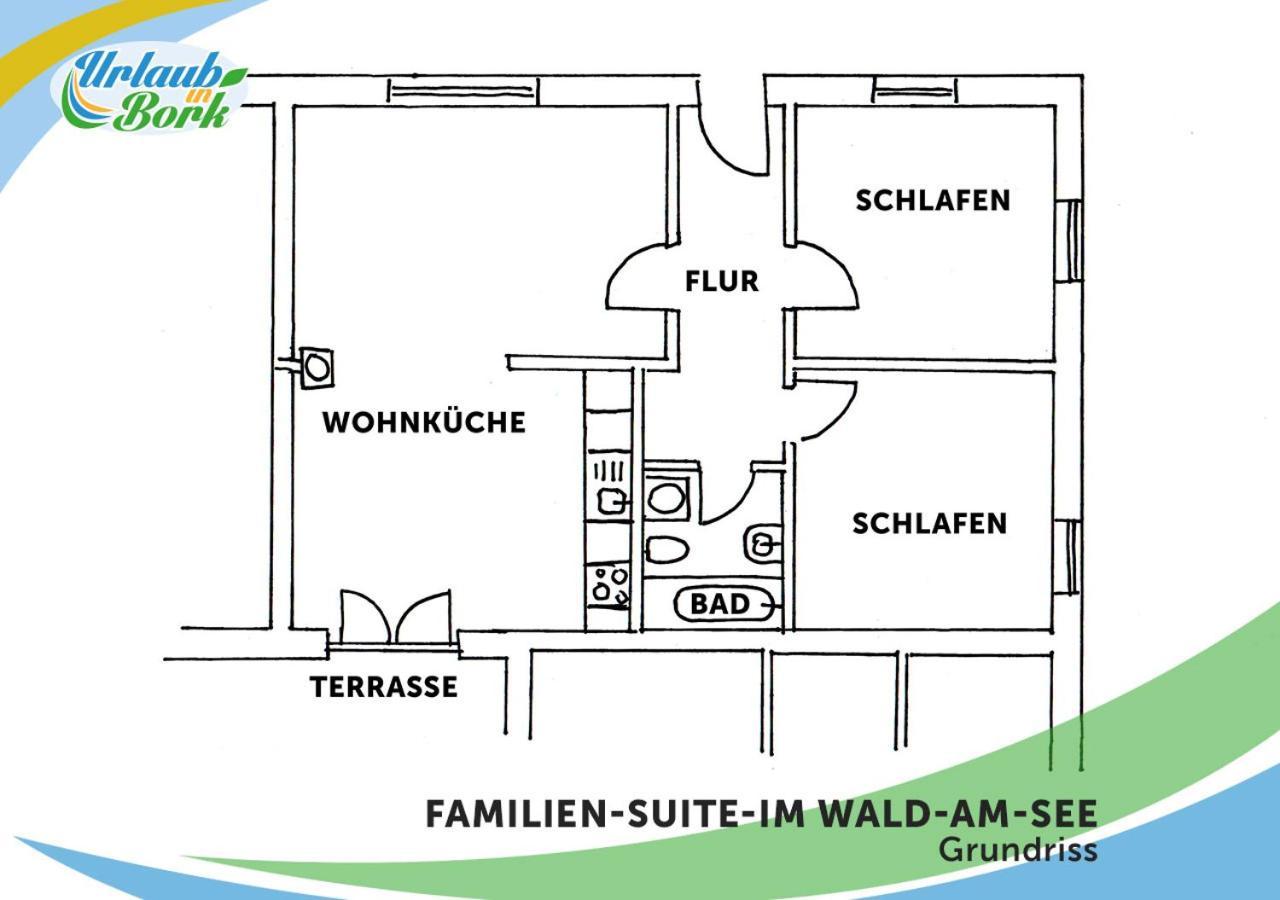 Familien-Suite-Im-Wald-Am-See Bork Eksteriør bilde