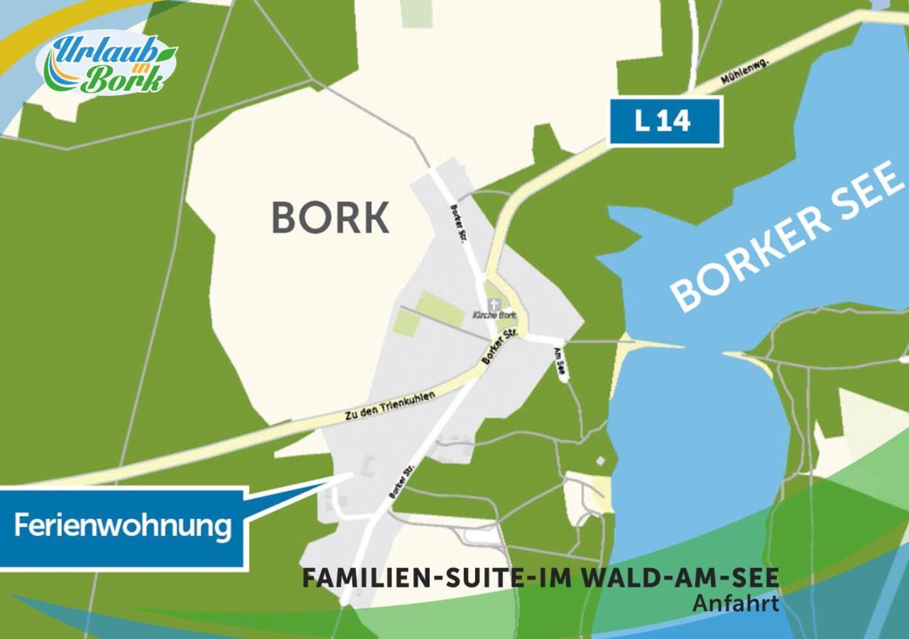 Familien-Suite-Im-Wald-Am-See Bork Eksteriør bilde